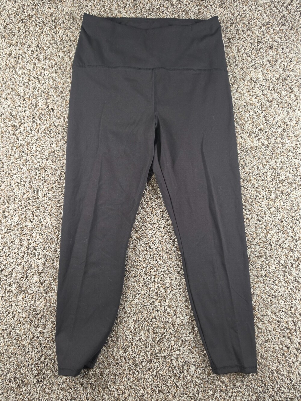 A New Day Womens Sz L Pull On Ankle Length Leggings Solid Black